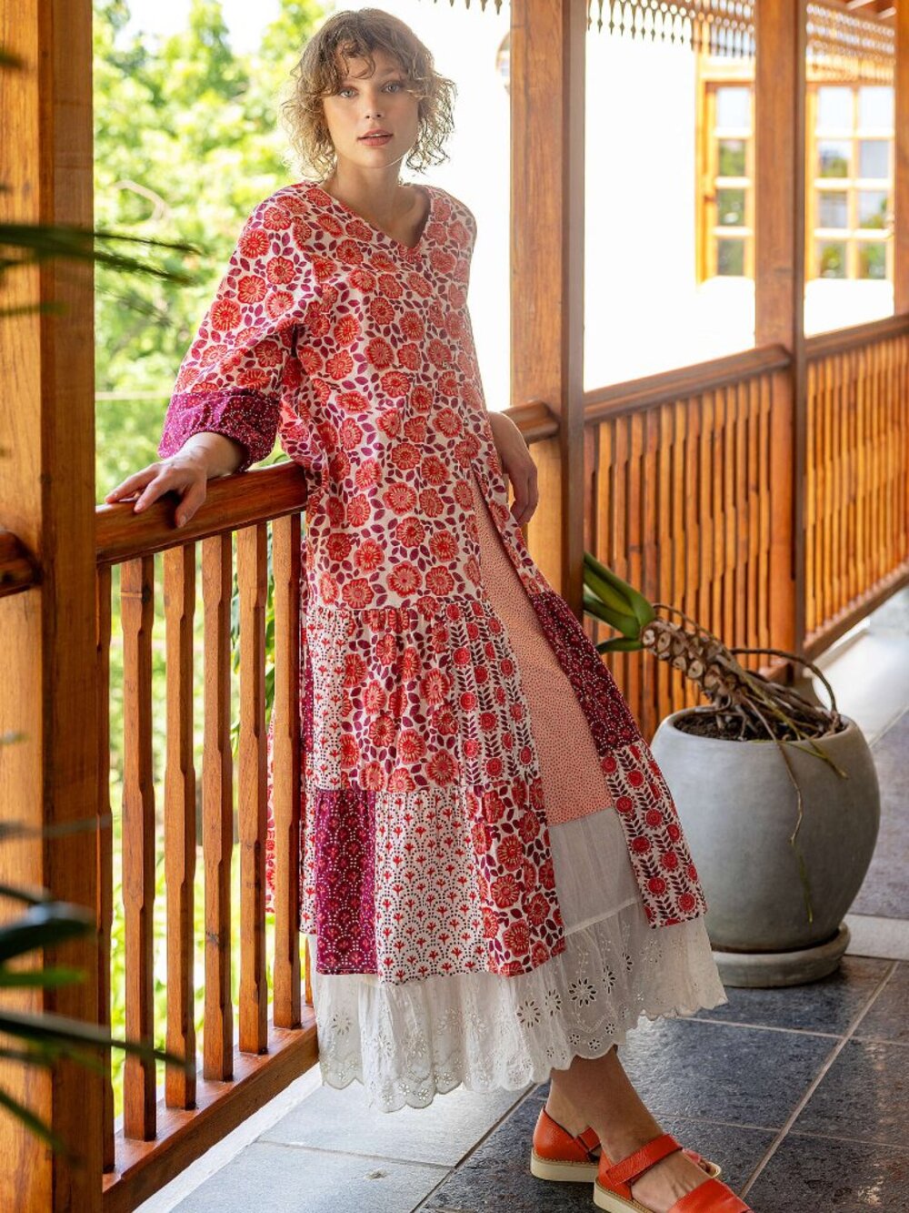 Gudrun Sjoden Sona Woven Dress, Bright Red XL